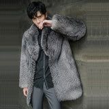 Men's Long Warm Mink Fur Coat