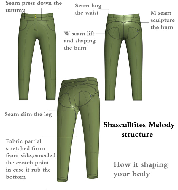 Olive Middle Waist Shaping Leggings