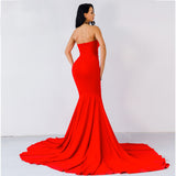 Off-the-shoulder elegant dress mopping solid color dress