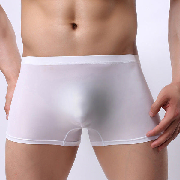 Solid Color Boxers With Three-dimensional Convex Design