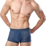 Men's Ice Silk Breathable Hollow Ultra-thin Sexy Boxer Briefs