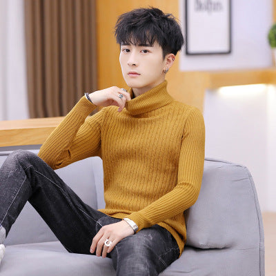 Slim-fit Sweater Men High Neck Bottoming Sweater