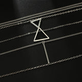 Triangle Bar Pendant Multilayer Women's Necklace
