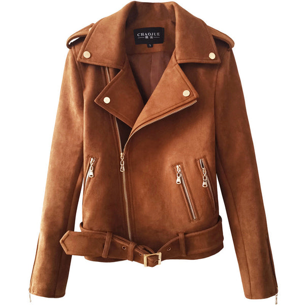 Spring And Autumn Fashion Short suede jacket