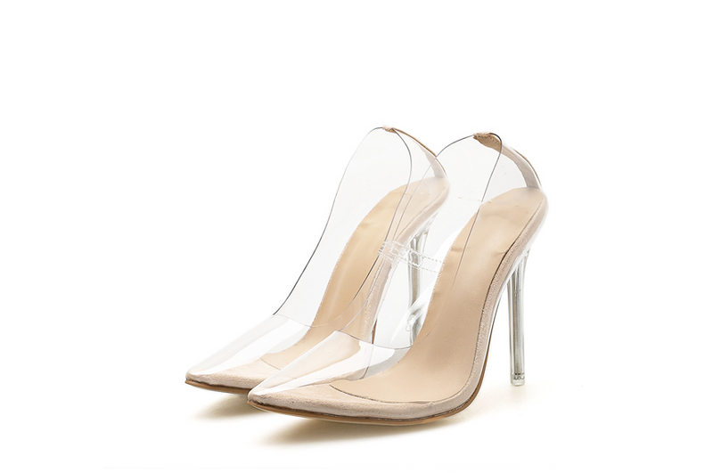 High-Heeled Sexy Transparent Pointed Sandals