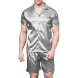 Men's Stain Silk Pajama Set