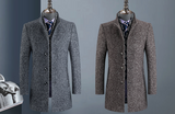 Winter wool thickened windbreaker trench coat man