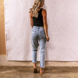 Retro Straight Cropped Jeans