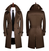 Long Double Breasted Spring And Autumn Slim Business Coat