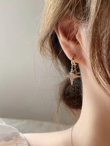 Pure 925 Silver Star Earrings