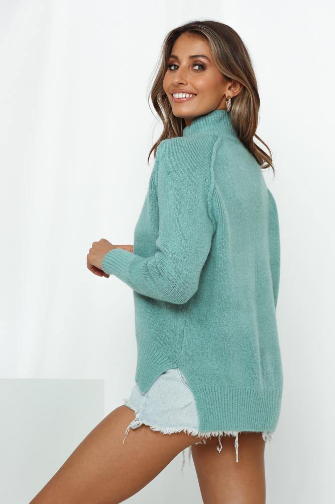 Turtleneck Core Spun Pullover Sweater
