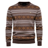 Business Casual Round Neck Men's Knitted Sweater