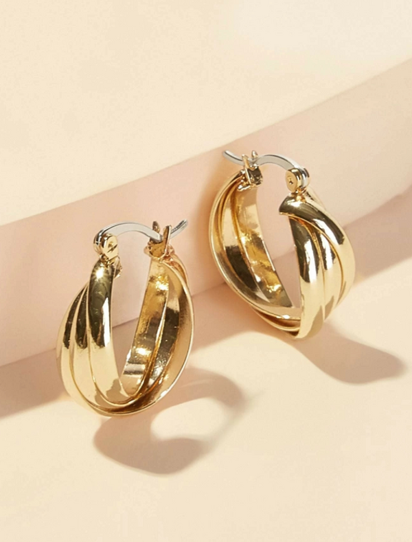 Layered Round Earrings