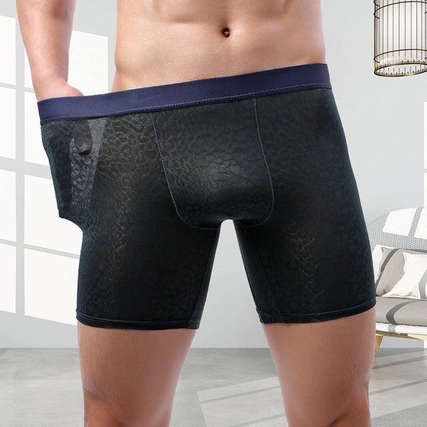 Breathable Ice Silk Anti-wear Leg Long Ultra-thin Boxer Shorts