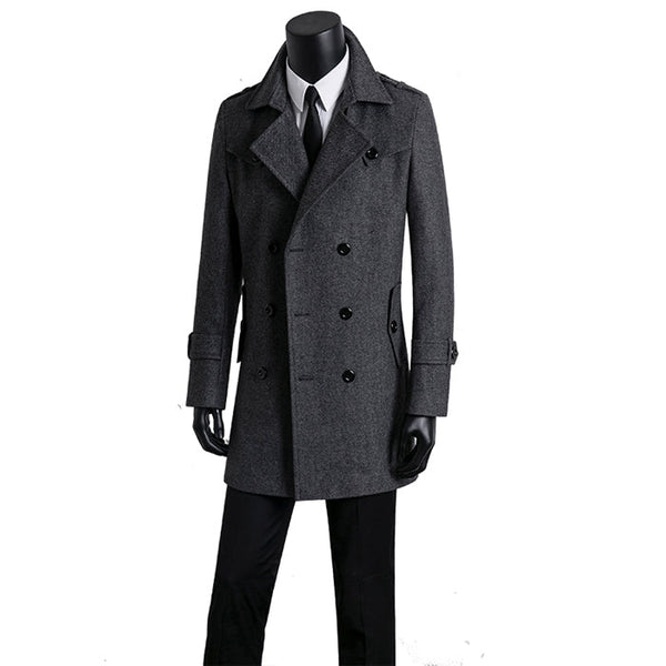 Tweed Men's Trench Coat