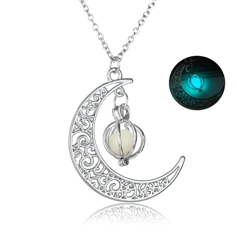 Crescent Moon Glow Necklace