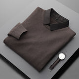 Two-Piece Shirt Collar Knitted Sweater For Men