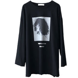 Lazy Style Long-sleeved Printed T-shirt
