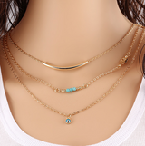 Double-layer Triangle Necklace