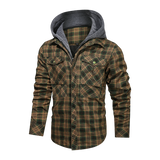 Men Warm Fleece Detachable Hoodie Jacket