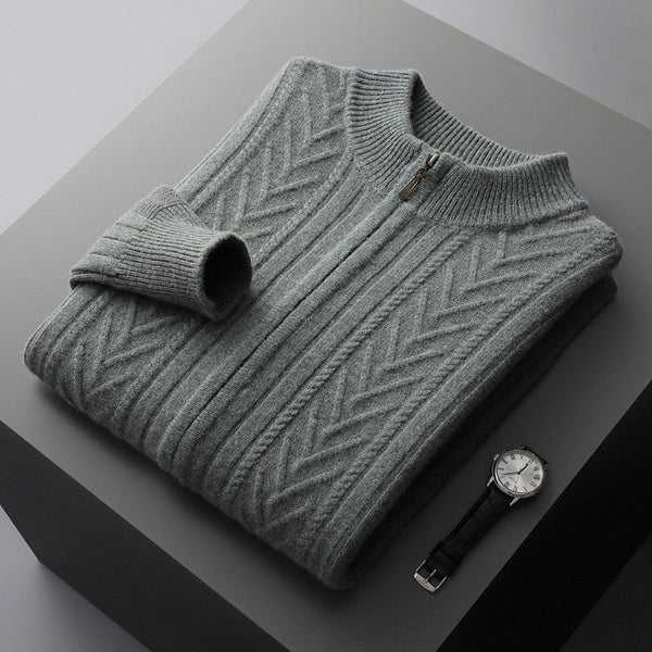 Autumn And Winter Half-high Collar Men's Thick Sweater