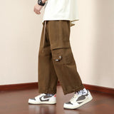 Men's Straight Cargo Loose Japanese Style Casual Trousers