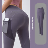 Yoga Pant With Pocket Women Leggings Tummy Control Jogging Tight Fitness Pants