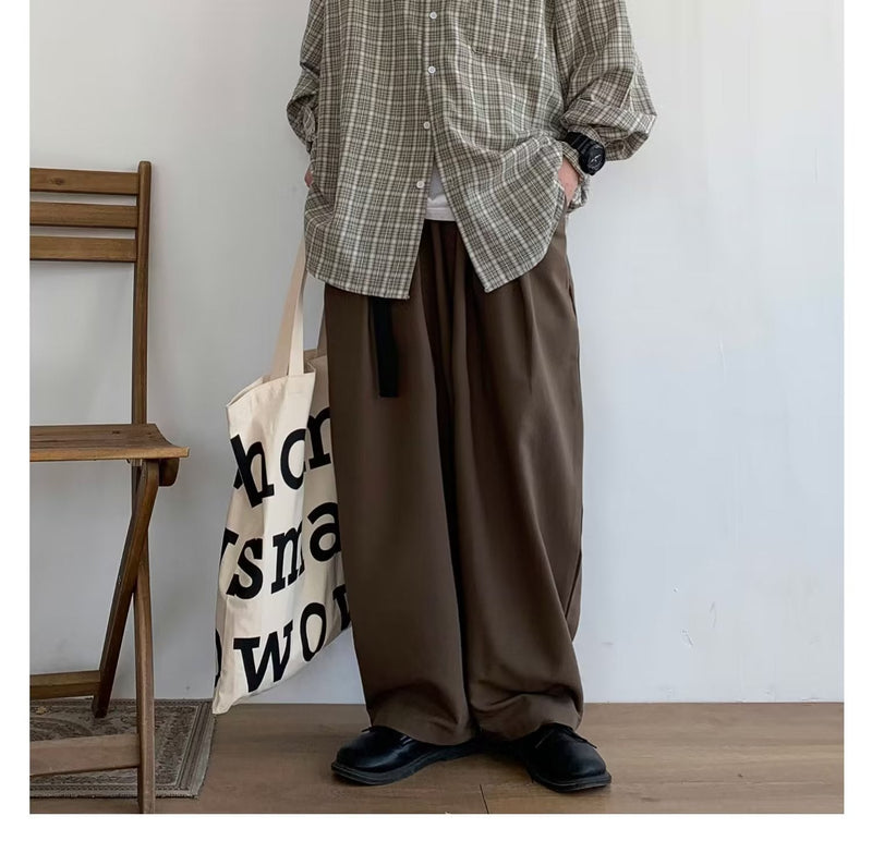 Loose Straight Pants Men's Casual Trousers
