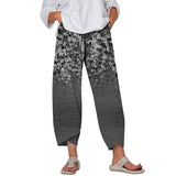 Street Hipster Small Floral Sports Casual Pants Women