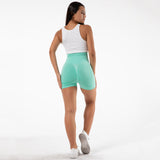Women Seamless Soft Material Fitness Exercise High Waist Fitness Yoga Shorts