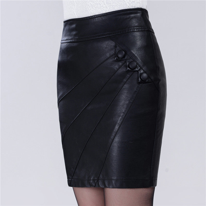 Fashion Sexy Slim PU Leather Skirt