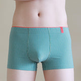 Men's Mid-waist Striped Breathable Boxers