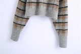 Wool Blend Check Pullover Sweater