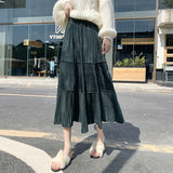 Small Elastic Pleated Skirt