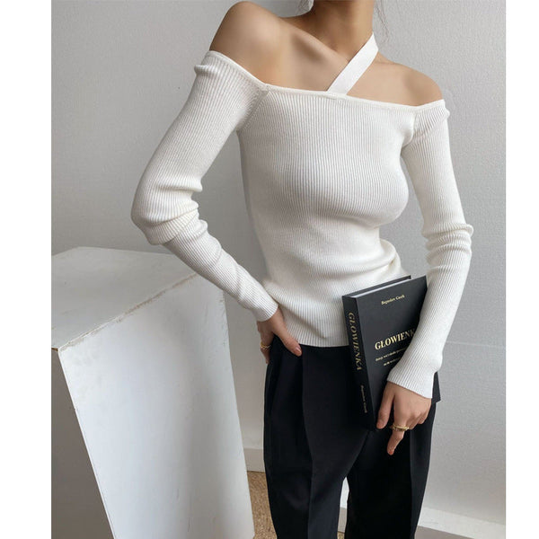 Off shoulder Knitted Sweater Top