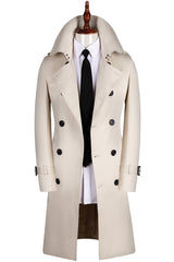 Long Double Breasted Spring And Autumn Slim Business Coat
