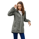 Long Raincoat Women's Hooded Jacket