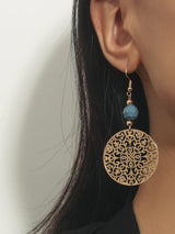 New Gold Hollow Earrings Fashion Accessories