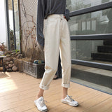 Slim High Waist Cropped Trousers