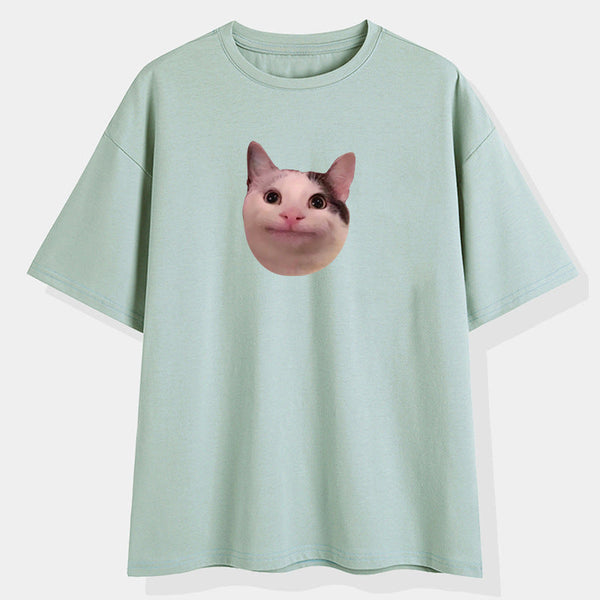 cat face print Women's T-shirt
