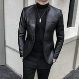 Slim stylish Leather Jacket Men