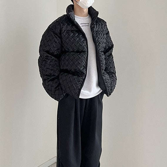Weaving Stand-up Collar Cotton-padded jacket