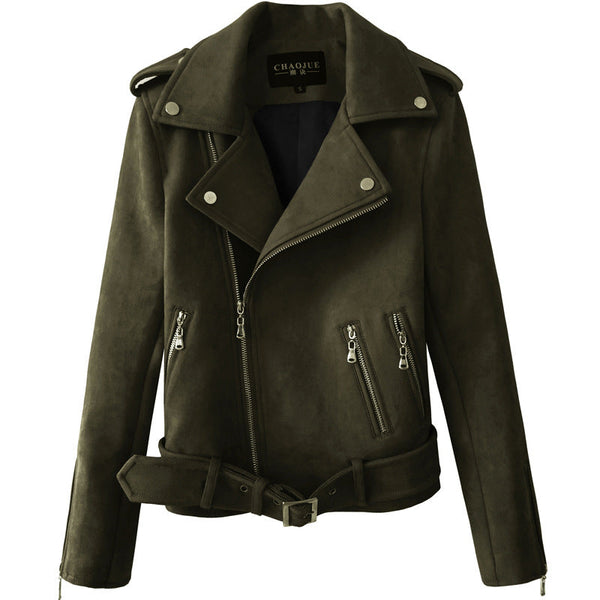 Spring And Autumn Fashion Short suede jacket