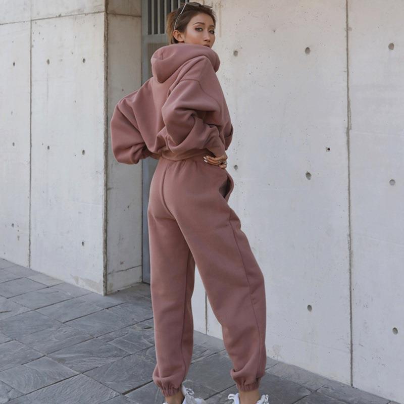 Autumn And Winter Women's New Casual Hoodie Coat Sports Suit
