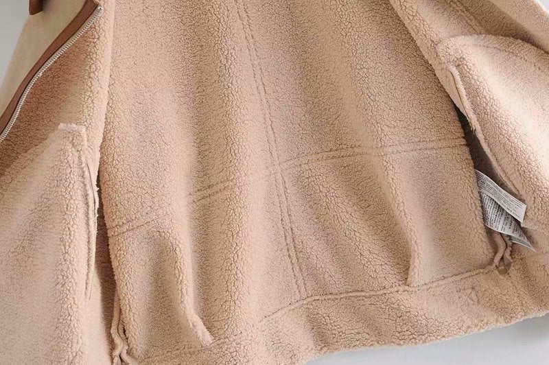 Simple Stitching Zipper Jacket Women