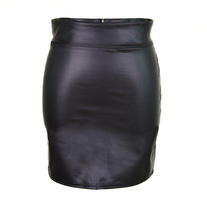 Bag Hip Bust Faux Leather Skirt
