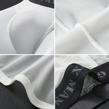 Men's Ice Silk Translucent Thin Mesh Single Layer U Convex Low Waist Briefs