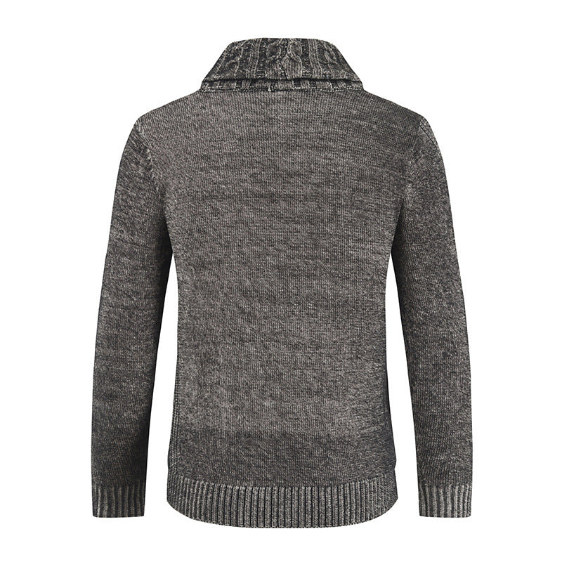 Men's Single-breasted lapel Sweater