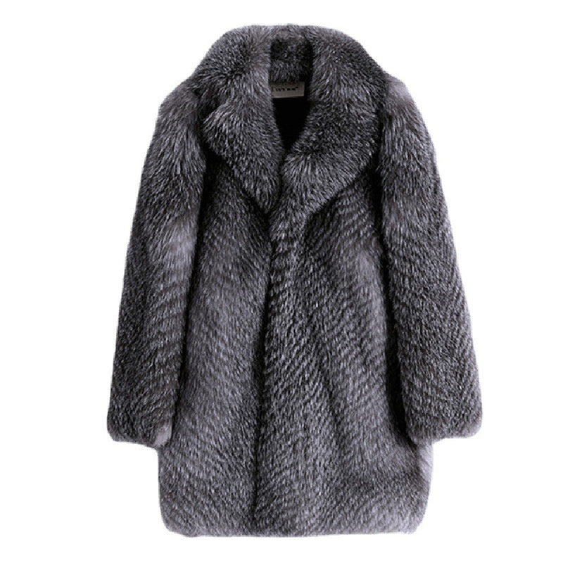 Men's Long Warm Mink Fur Coat